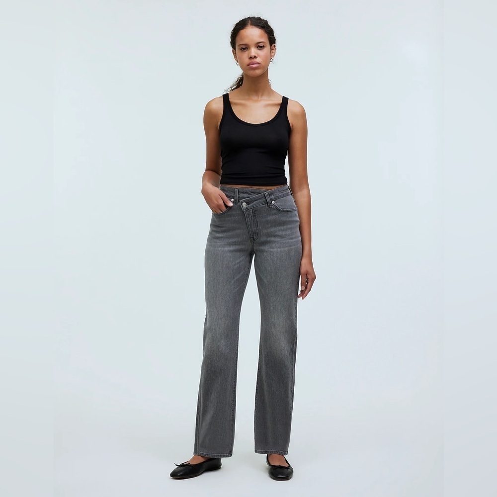 Madewell The Curvy '90s Straight Jean in Burwick Wash: Cross-Tab Edition